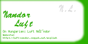 nandor luft business card